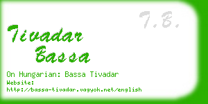 tivadar bassa business card